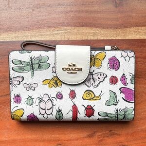 Coach Multicolor Insect Print Wallet